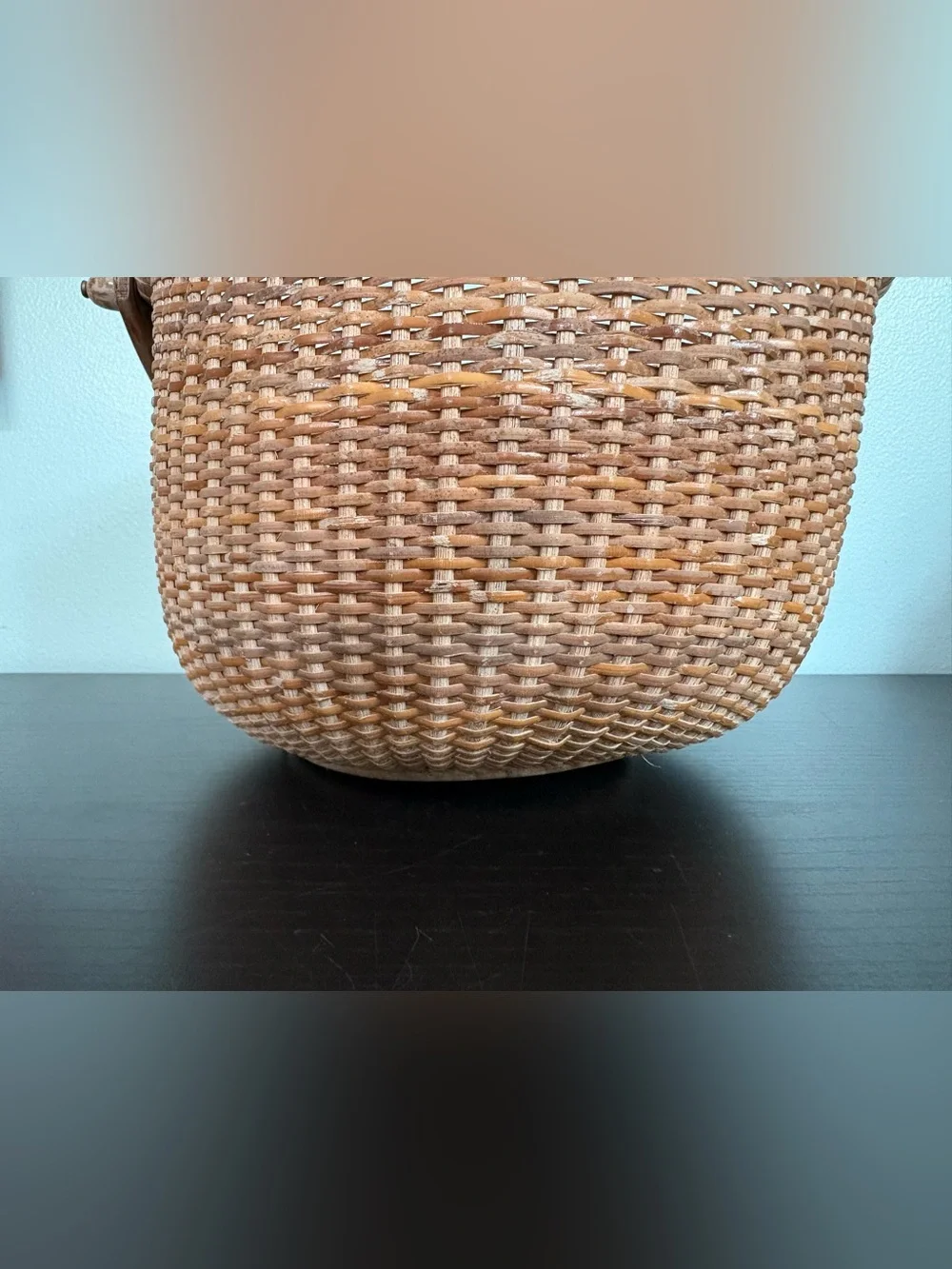 Nantucket Lightship  Basket Woven Wooden Handle